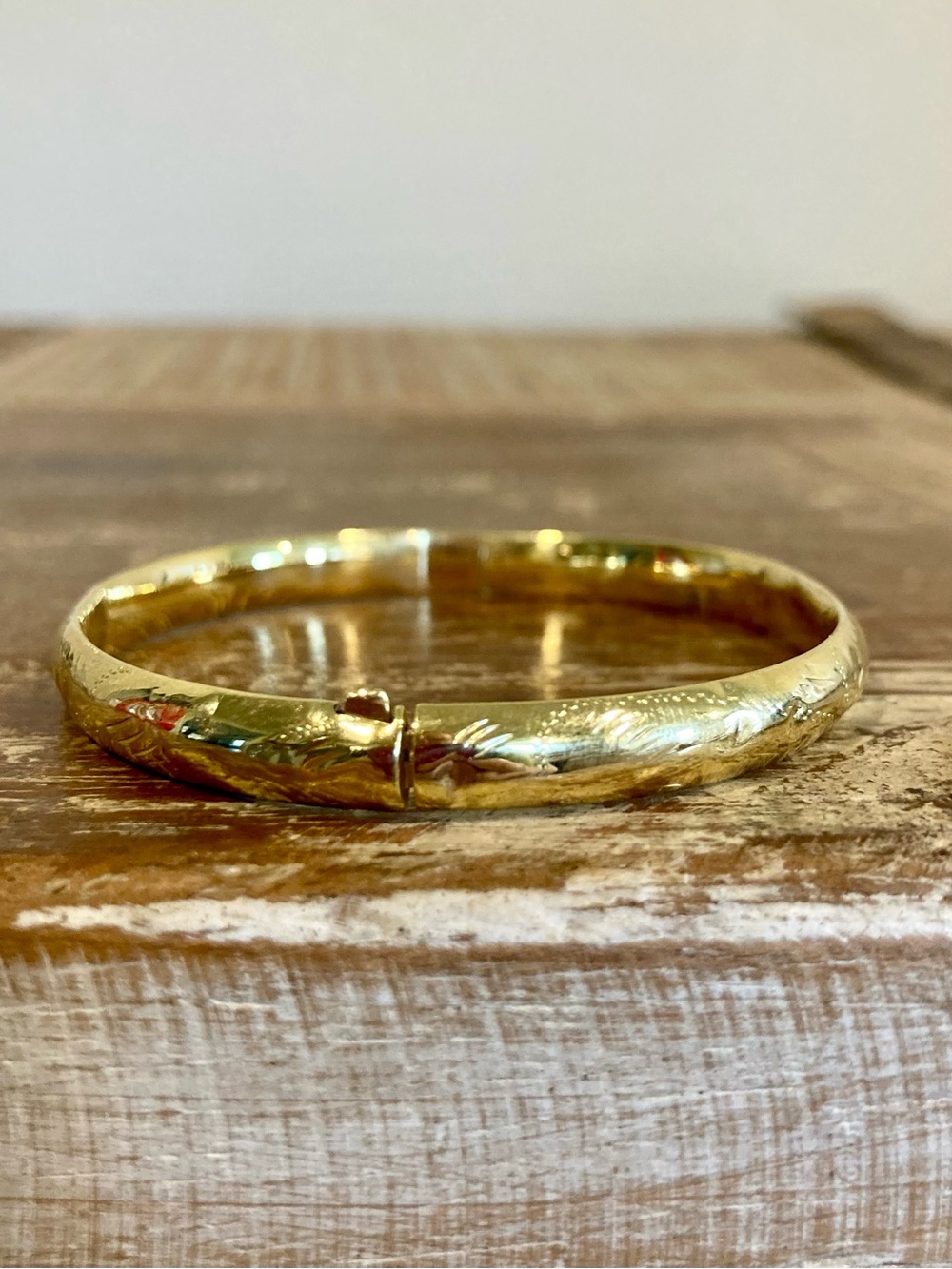 14k Gold Hinged Bangle Bracelet 7 Grams Scrap Broken Jewelry - Picture 8 of 17